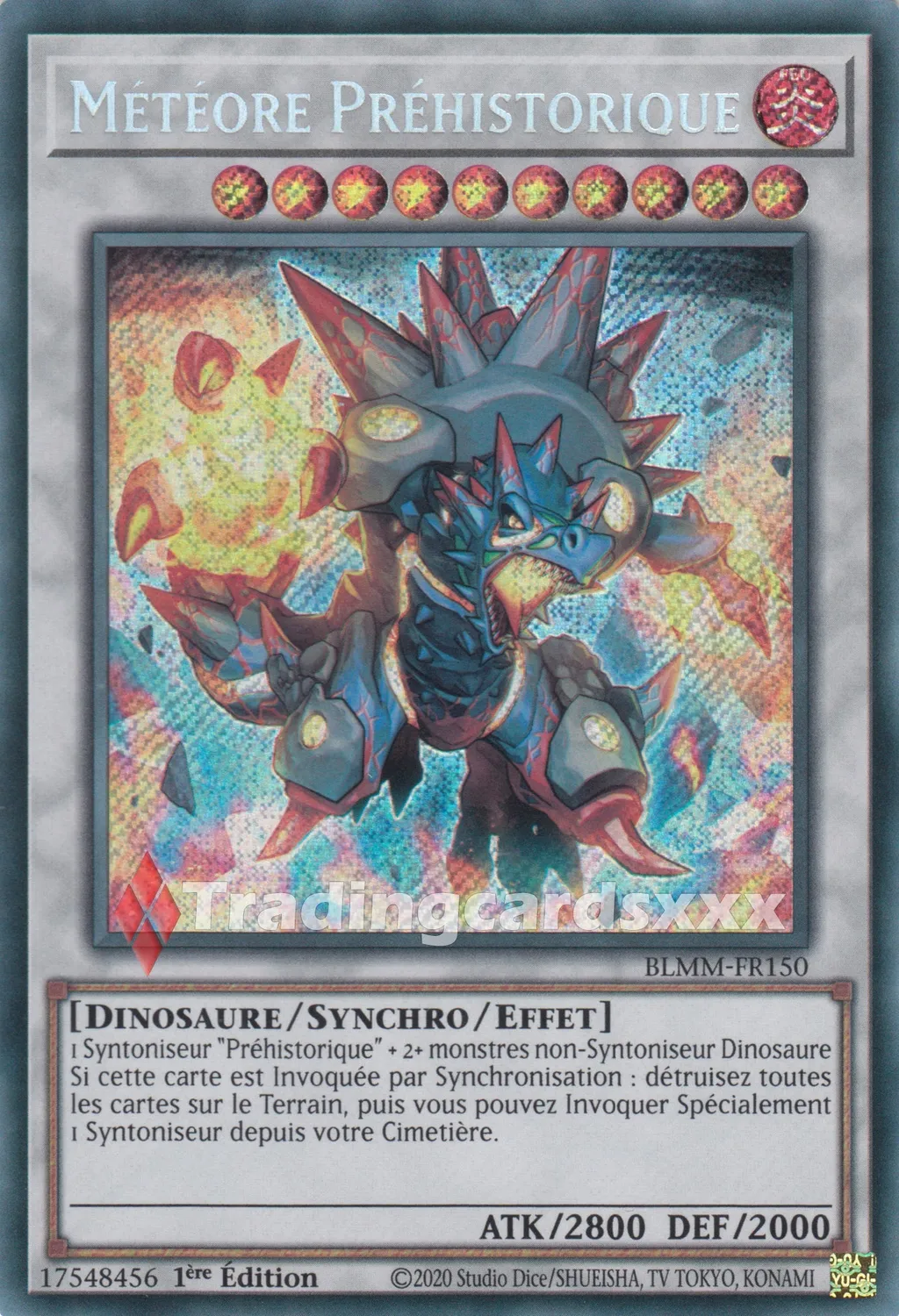 Yu-Gi-Oh! Météore Préhistorique carte à l’unité française