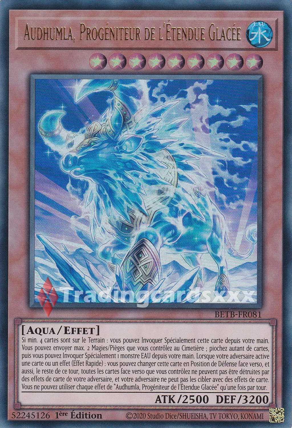 Yu-Gi-Oh! Audhumla, Progéniteur de l'Étendue Glacée carte