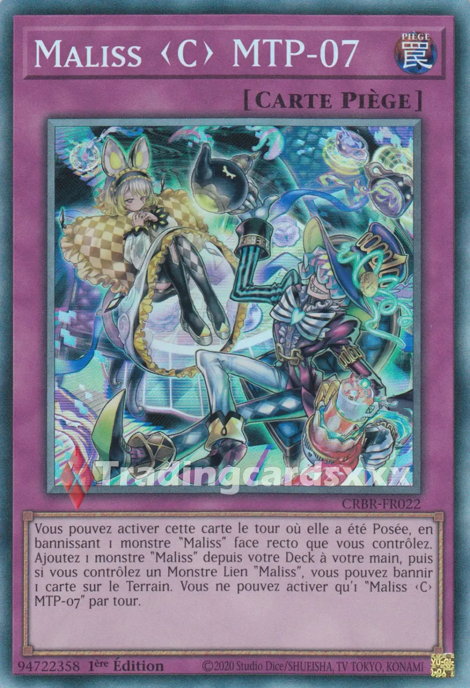 Yu-Gi-Oh! Maliss C MTP-07 CRBR-FR022 carte 1ère édition