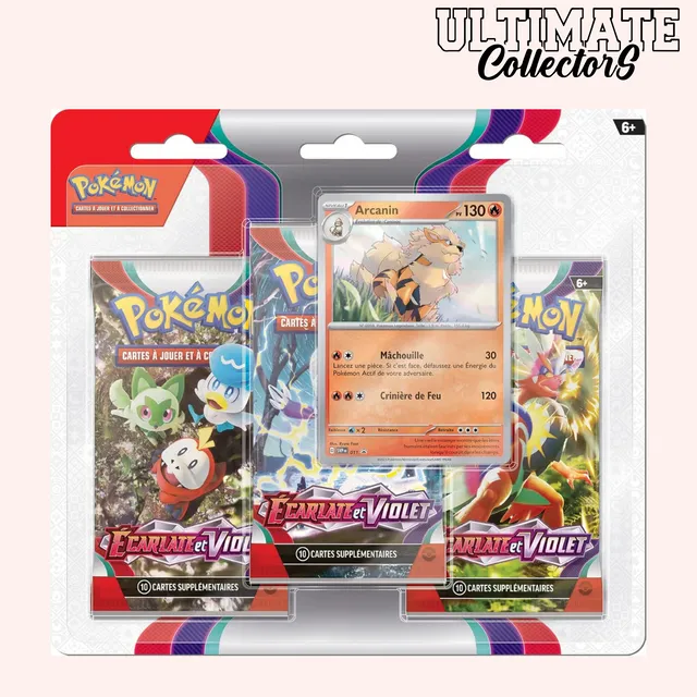 Pokémon Écarlate et Violet EV01 tripack 3 boosters français