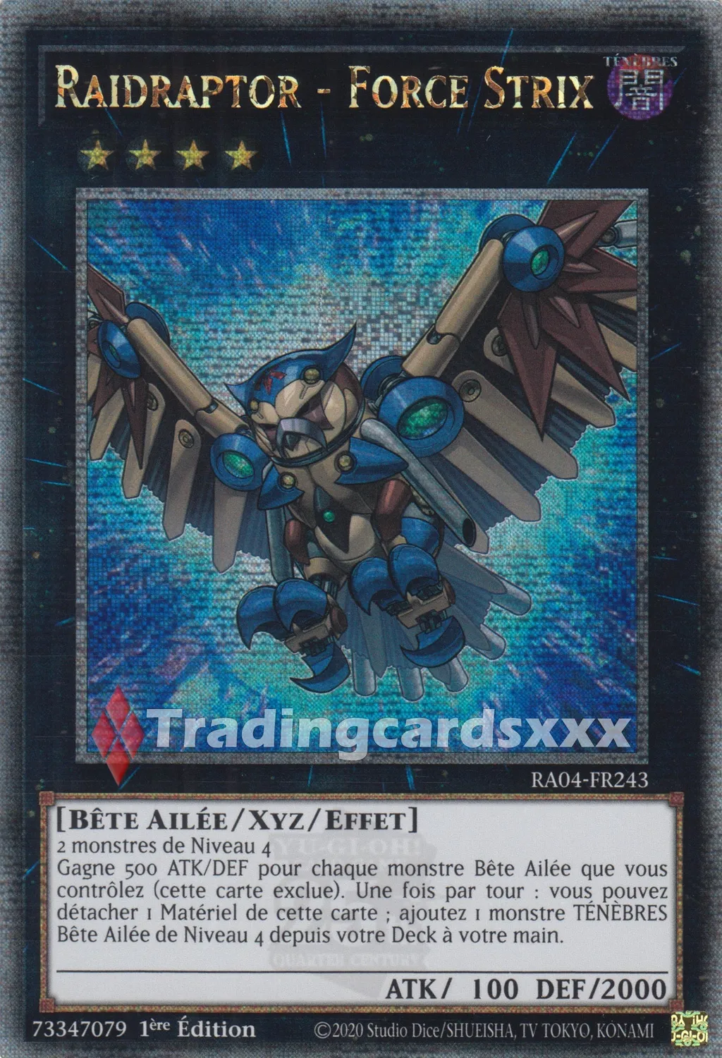 Yu-Gi-Oh! Raidraptor Force Strix RA04-FR243 carte 1ère édition
