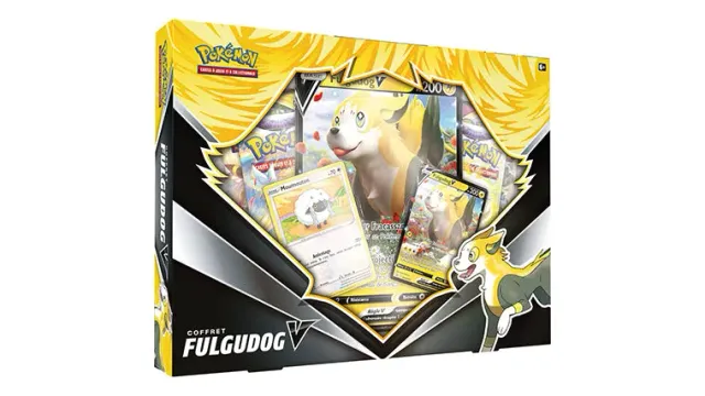 Pokémon coffret Fulgudog-V 4 boosters + promo brillante