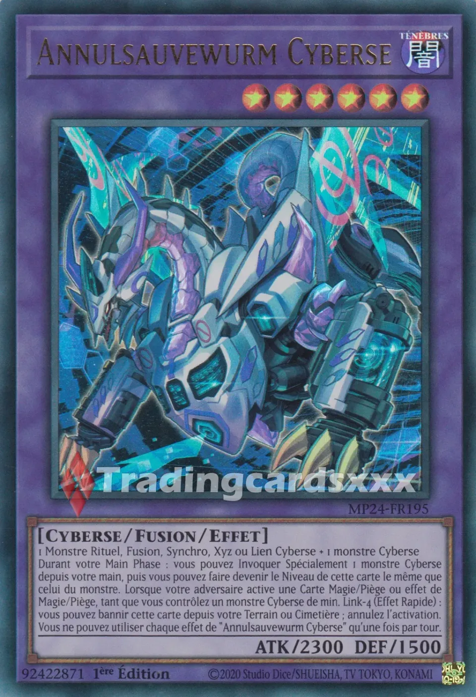 Yu-Gi-Oh! Miroirs du Duel Annulsauvewurm Cyberse MP24-FR195 carte UR
