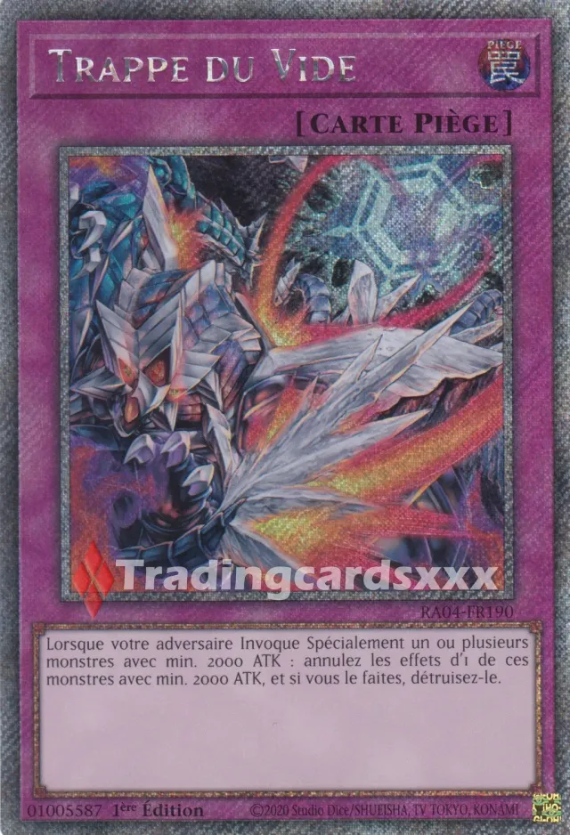 Yu-Gi-Oh! Trappe du Vide RA04-FR190 carte 1ère édition