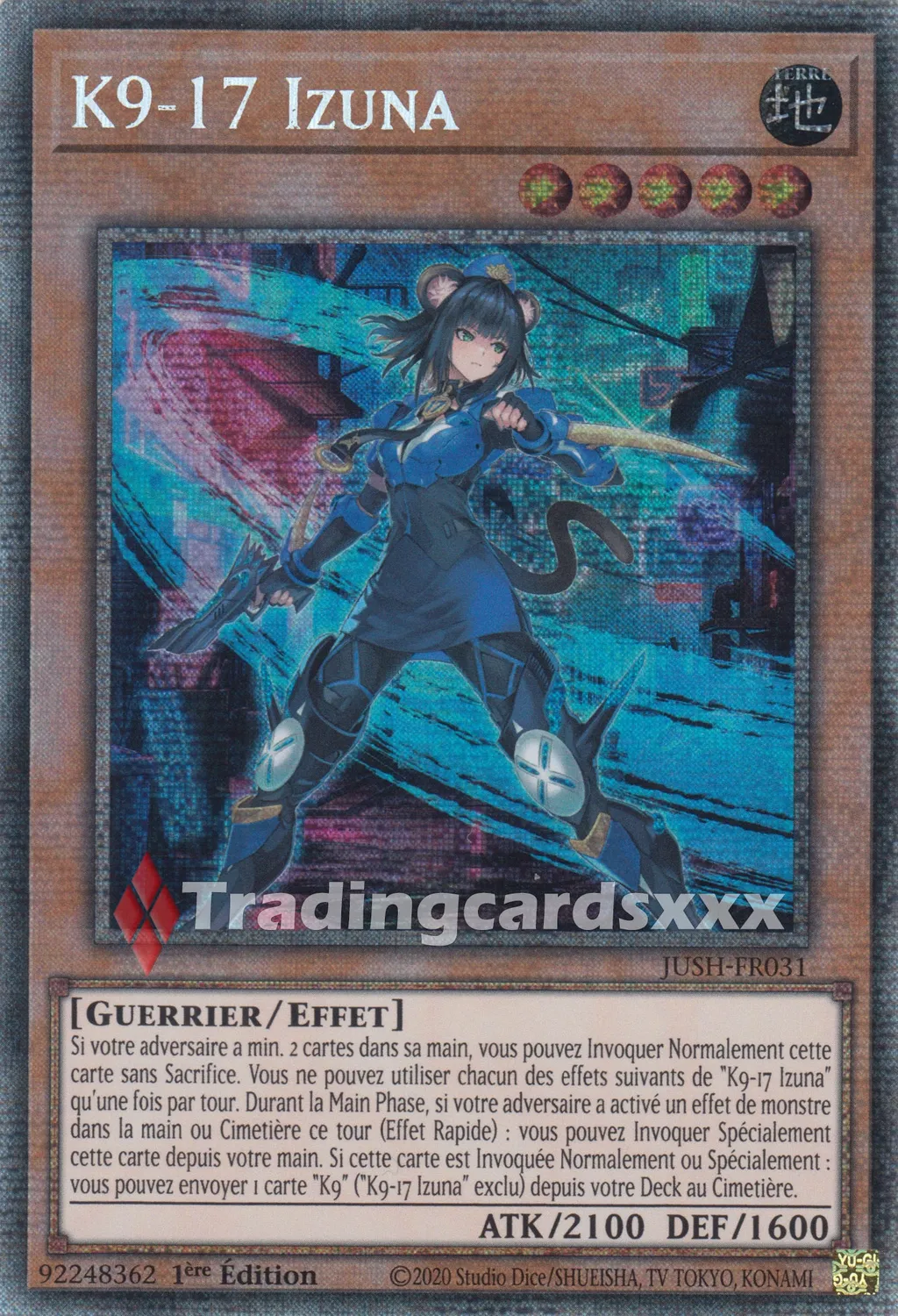 Yu-Gi-Oh! K9-17 Izuna JUSH-FR031 carte 1ère édition