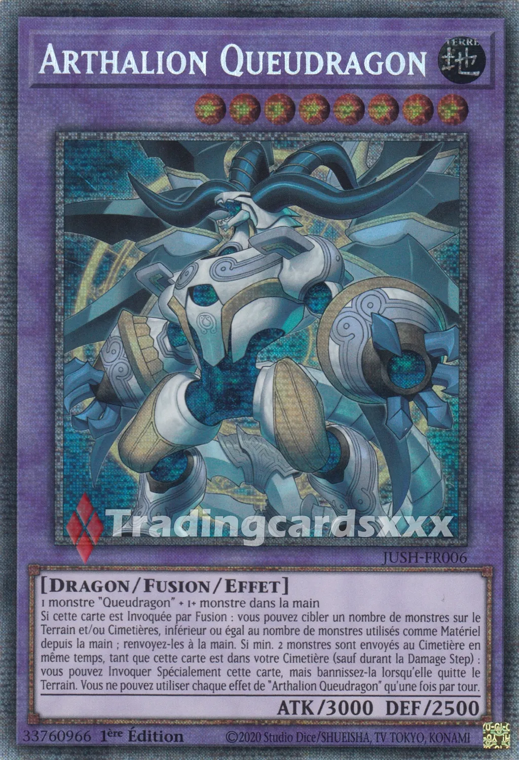 Yu-Gi-Oh! Arthalion Queudragon JUSH-FR006 carte