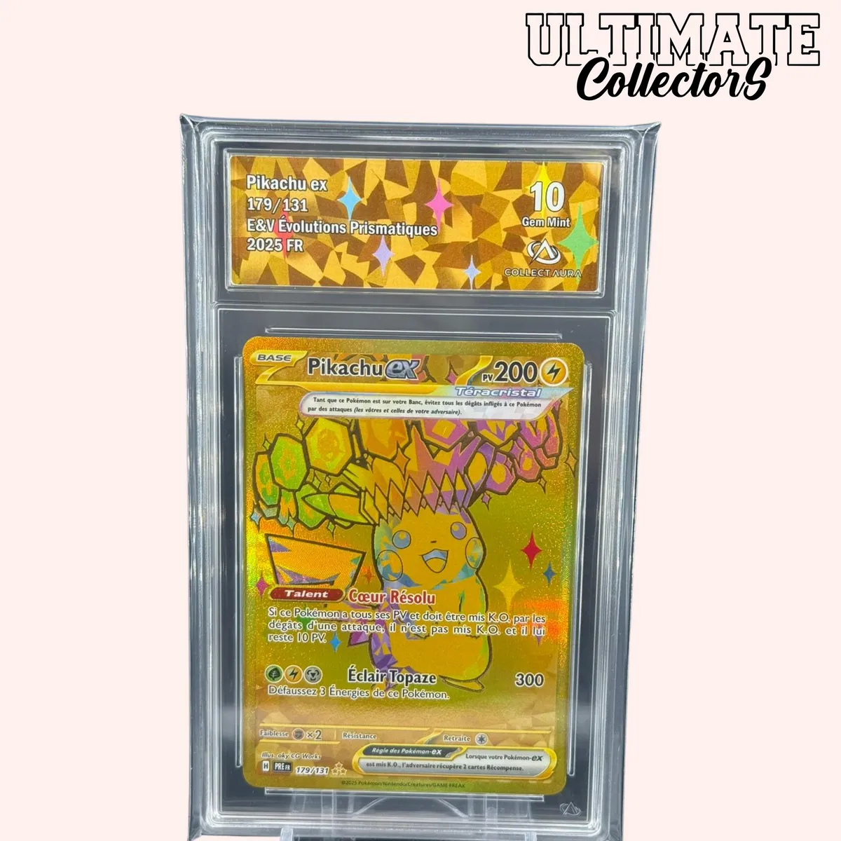Pokémon Évolutions Prismatiques Pikachu ex Gold 179/131 carte française