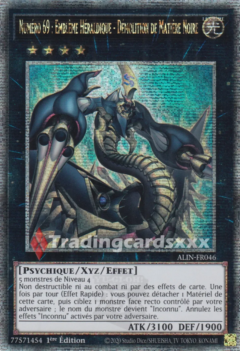 Yu-Gi-Oh! Numéro 69 Emblème Héraldique Démolition Matière Noire carte