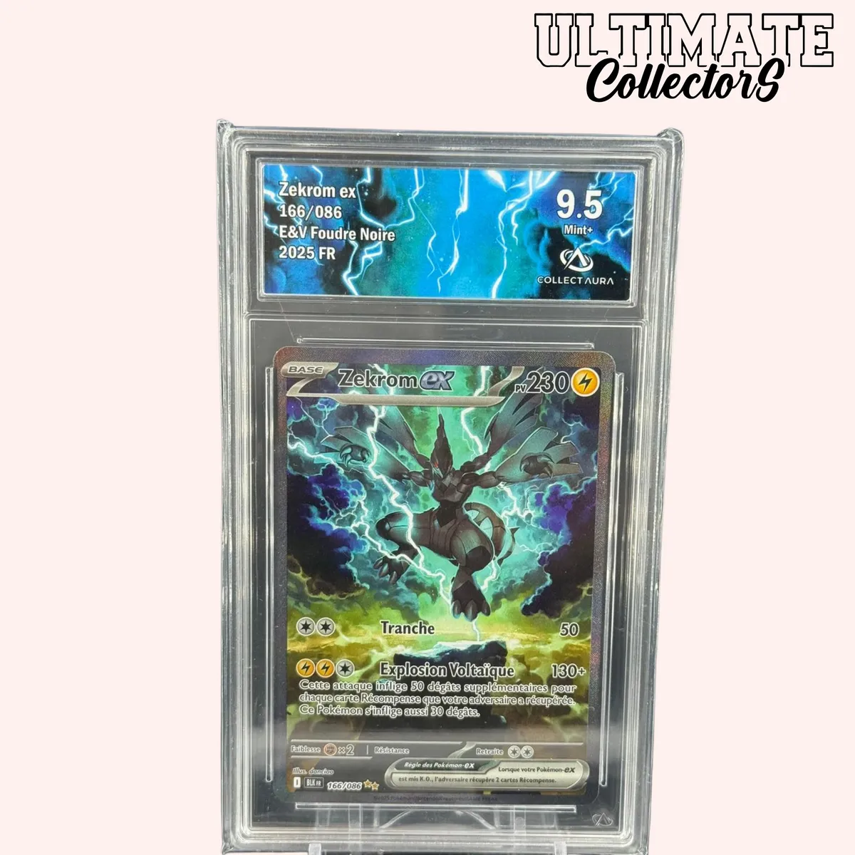 Pokémon Foudre Noir Zekrom ex ALT 166/086 carte française