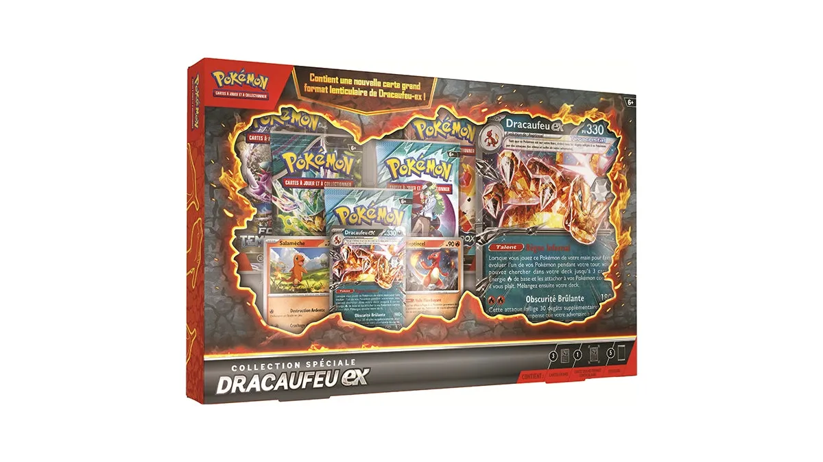 Pokémon Dracaufeu-ex Collection Spéciale 5 Boosters FR