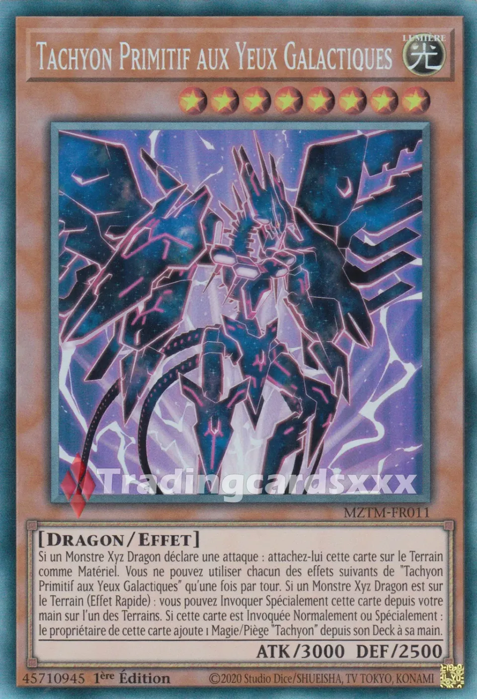 Yu-Gi-Oh! Labyrinthe du Maître Tachyon Primitif aux Yeux Galactiques MZTM-FR011 carte