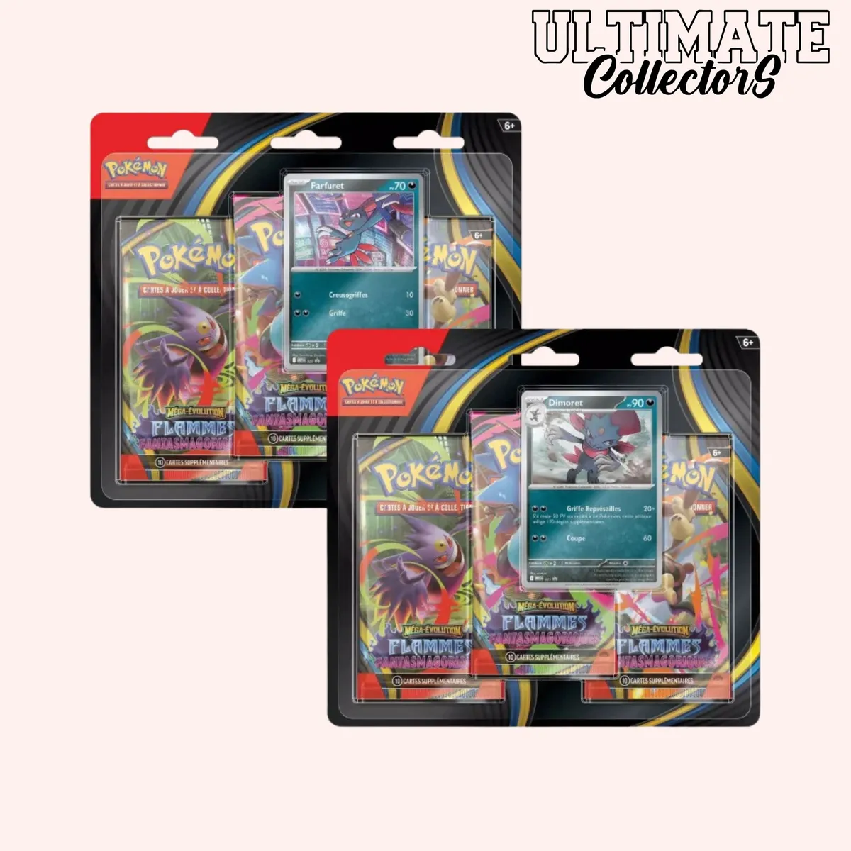 Pokémon Flammes Fantasmagoriques ME02 tripack 3 boosters promo