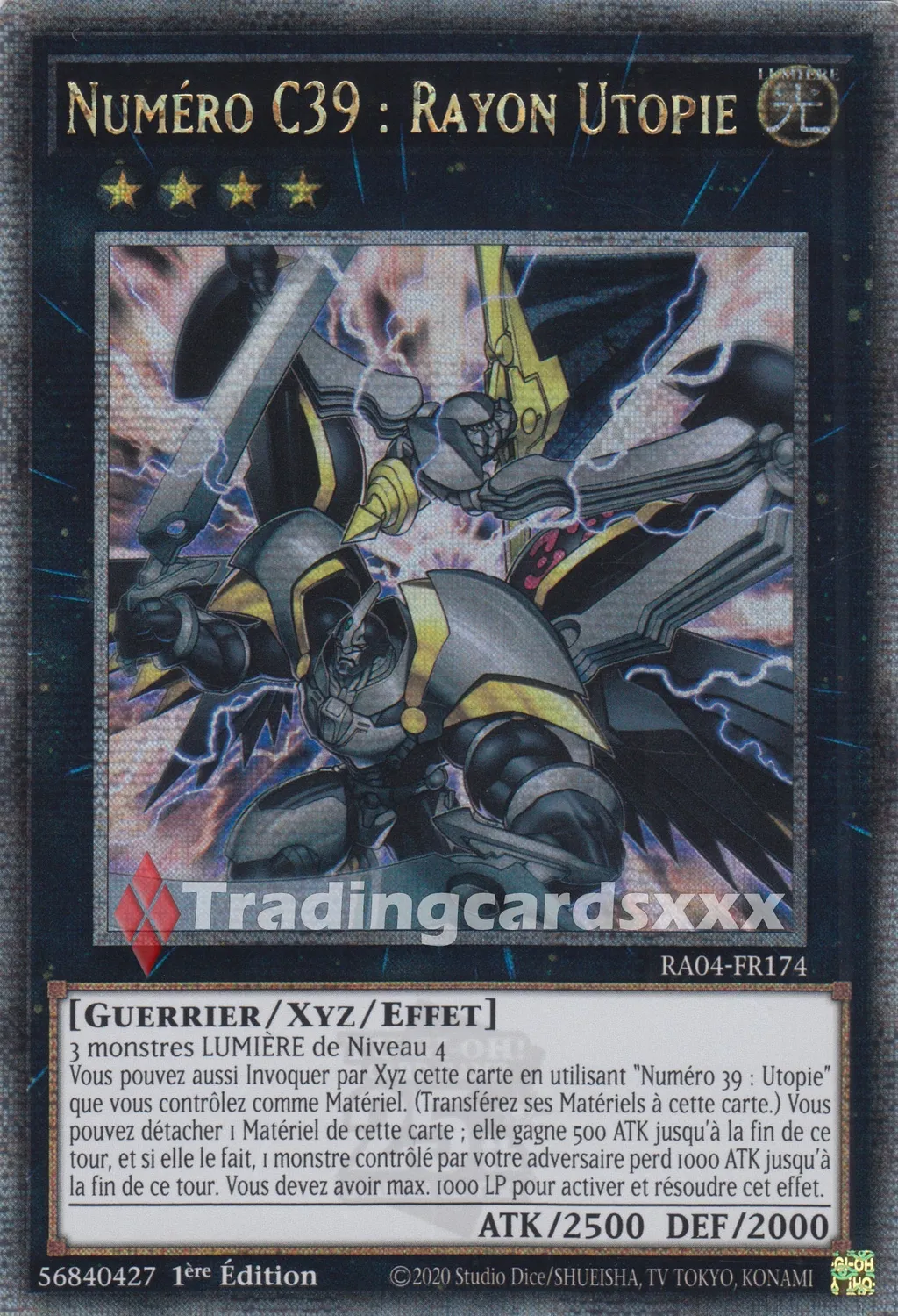 Yu-Gi-Oh! Numéro C39 Rayon Utopie RA04-FR174 carte 1ère édition