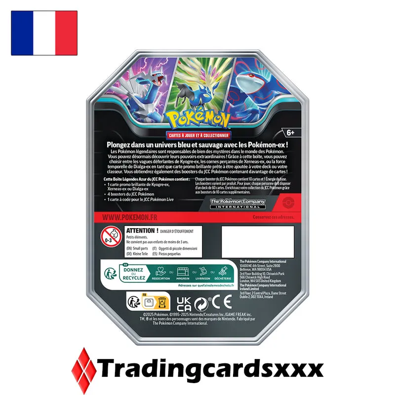 Pokémon Légendes Azur lot 3 Pokébox Kyogre Xerneas Dialga