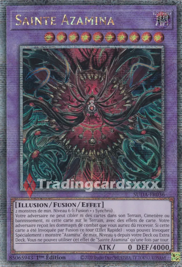 Yu-Gi-Oh! Ténèbres Suprêmes Sainte Azamina SUDA-FR036 carte
