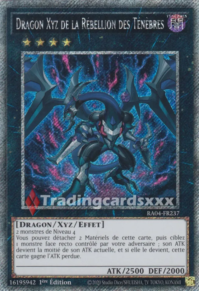 Yu-Gi-Oh! Dragon Xyz de la Rébellion des Ténèbres RA04-FR237 carte