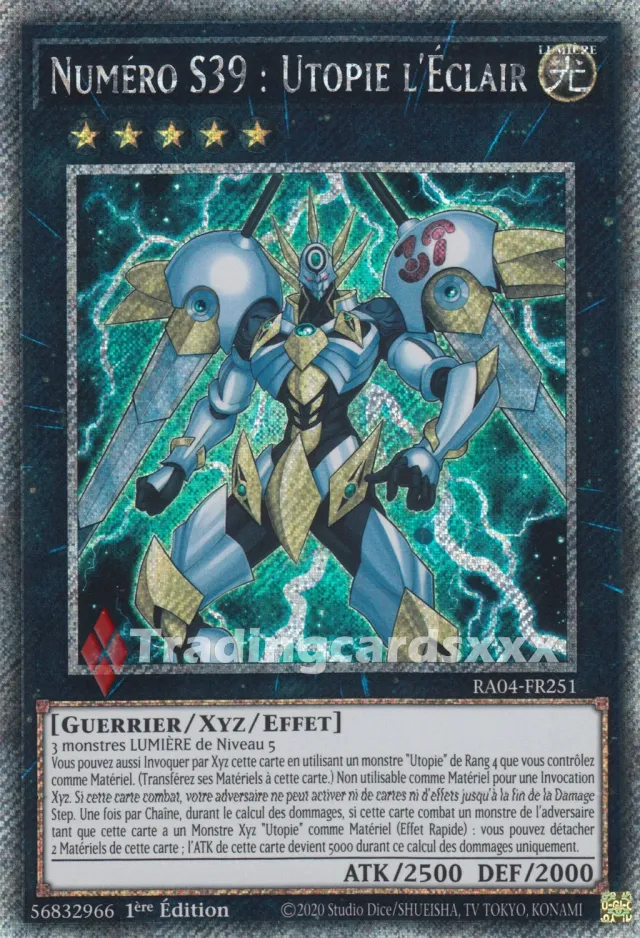 Yu-Gi-Oh! RA04 Numéro S39 Utopie l’Éclair RA04-FR251 carte
