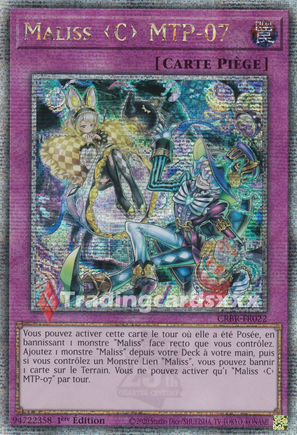 Yu-Gi-Oh! Maliss C MTP-07 CRBR-FR022 carte 1ère édition