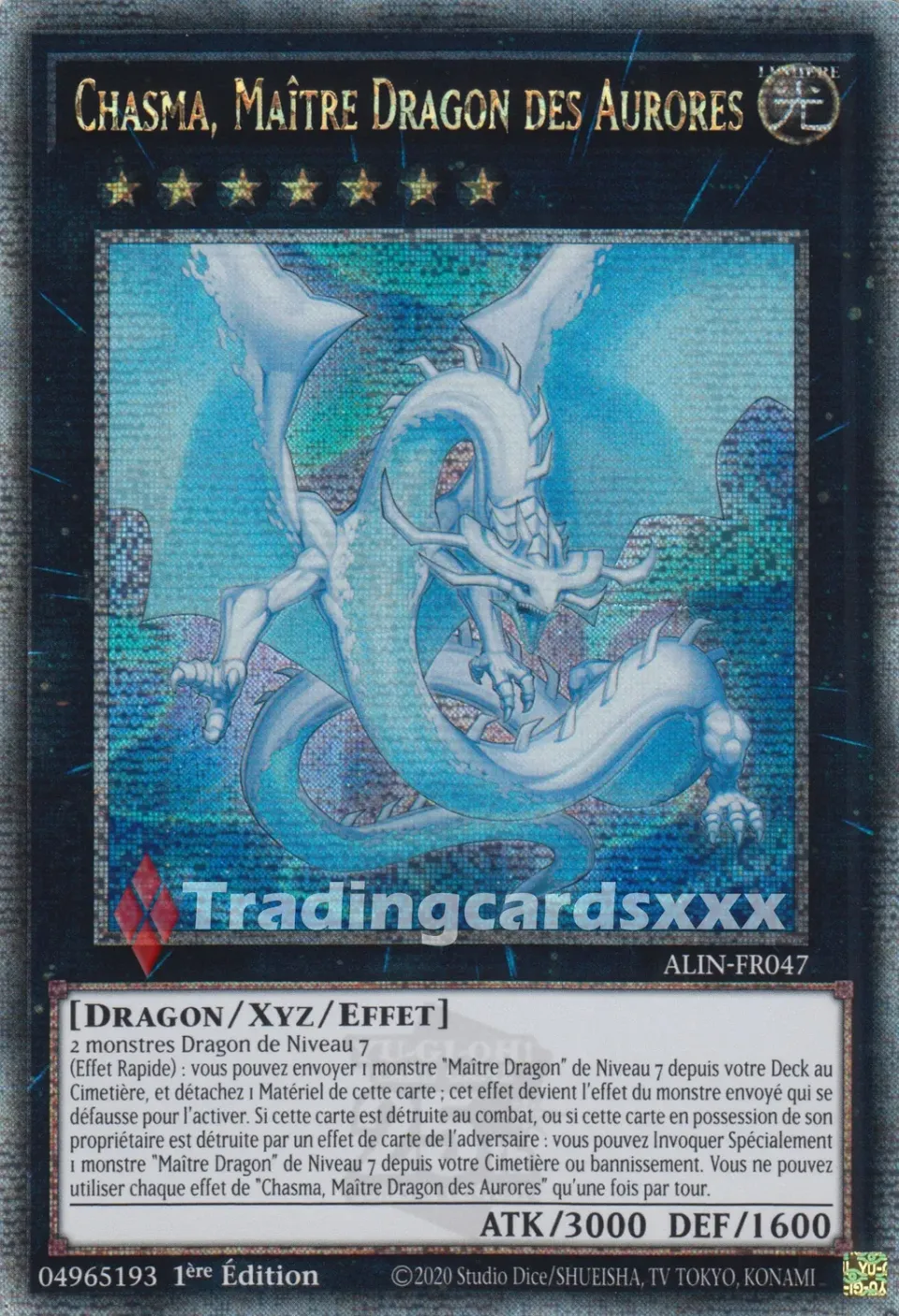 Yu-Gi-Oh! ALIN Chasma Maître Dragon des Aurores ALIN-FR047 carte