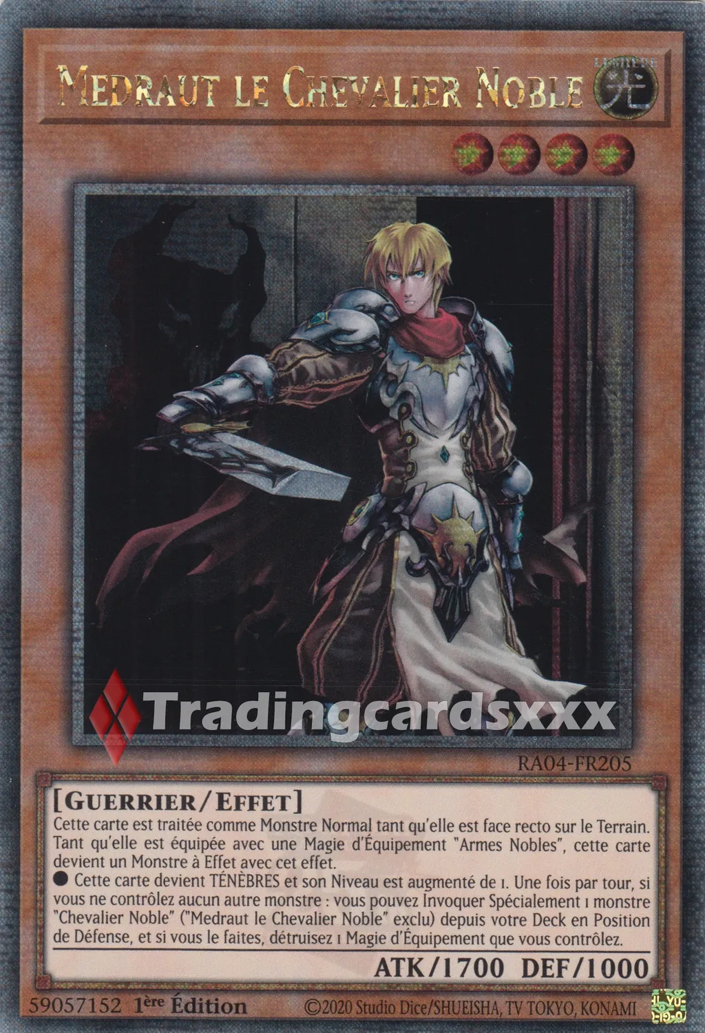 Yu-Gi-Oh! Medraut le Chevalier Noble RA04-FR205 carte
