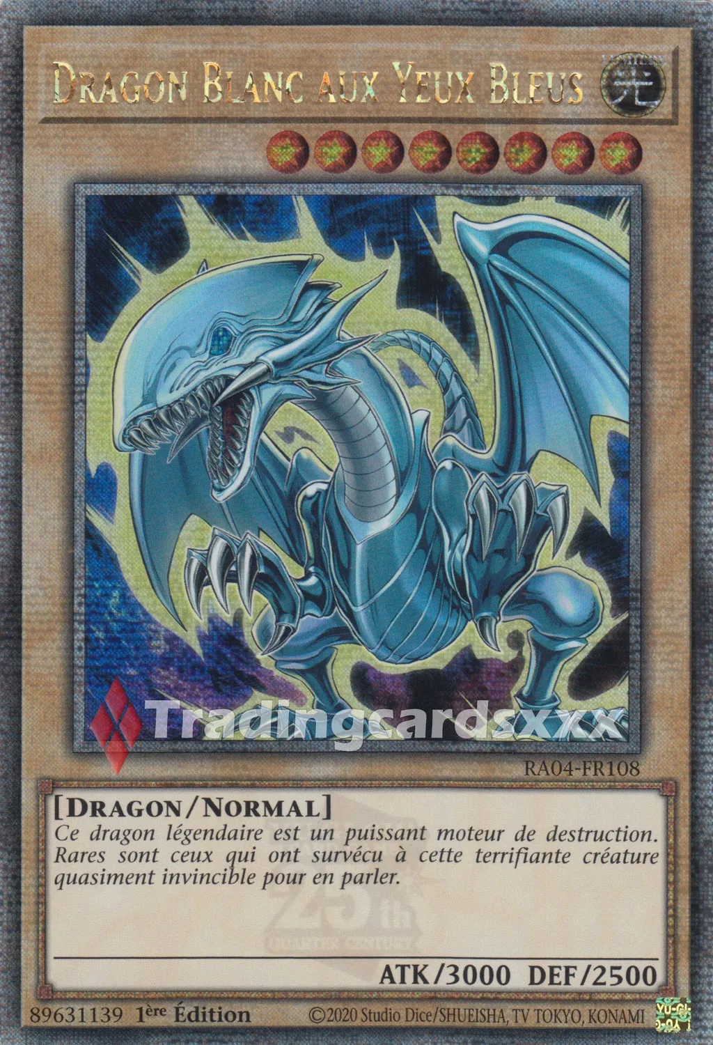 Yu-Gi-Oh! Dragon Blanc aux Yeux Bleus carte à l'unité