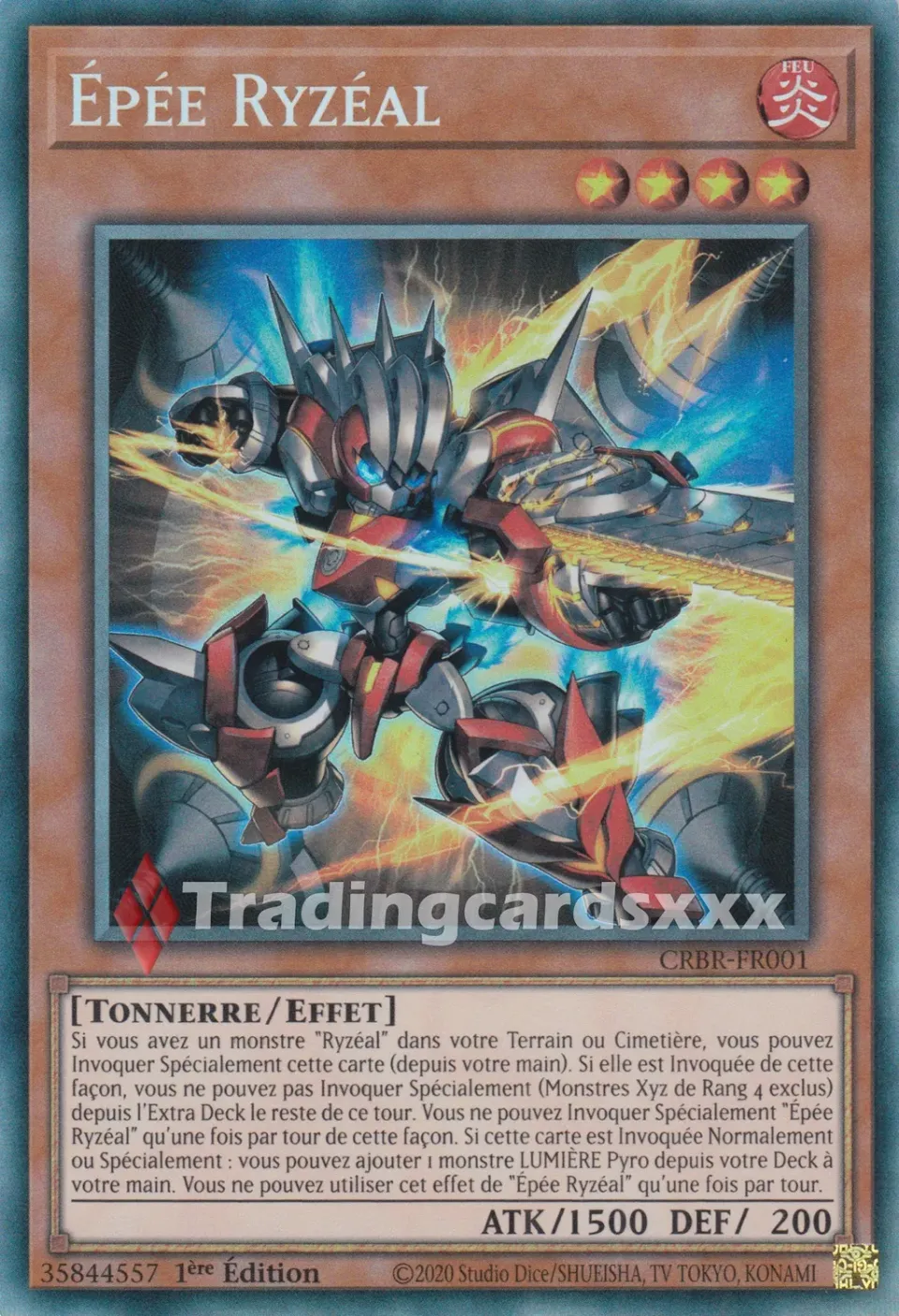 Yu-Gi-Oh! Épée Ryzéal carte à l'unité