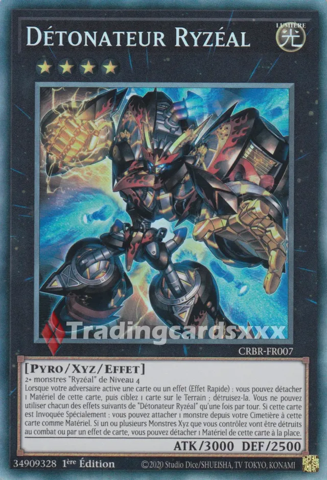 Yu-Gi-Oh! Détonateur Ryzéal carte Croisée Infernale
