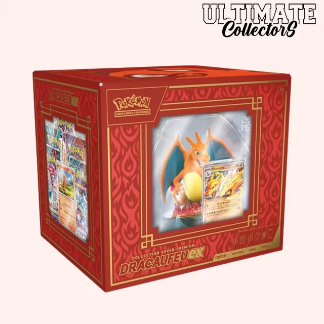 Pokémon Dracaufeu-ex coffret super premium français 6 boosters