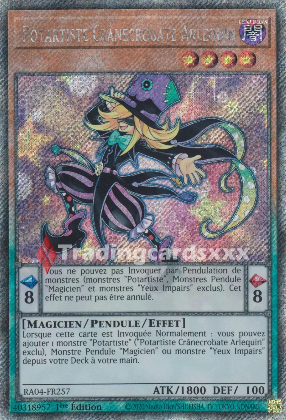 Yu-Gi-Oh! RA04 Potartiste Crânecrobate Arlequin carte française