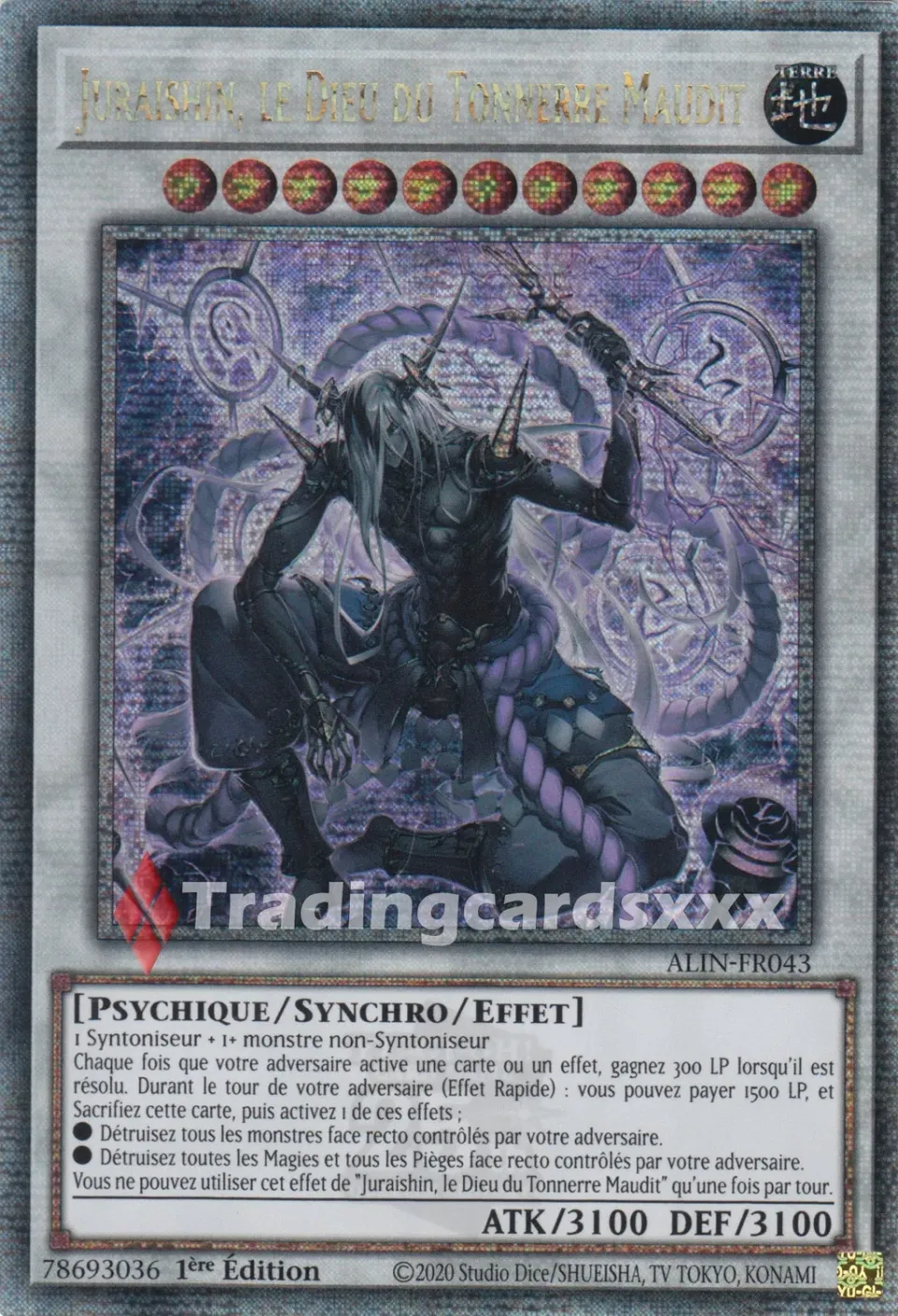 Yu-Gi-Oh! Juraishin le Dieu du Tonnerre Maudit ALIN-FR043 Carte à l'unité