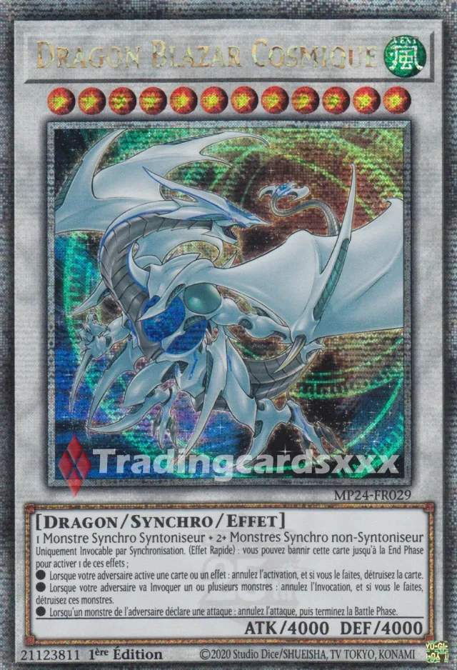 Yu-Gi-Oh! MP24 Dragon Blazar Cosmique MP24-FR029 carte QCSE