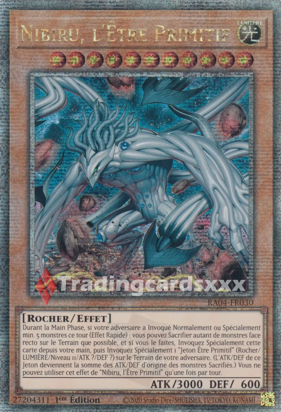 Yu-Gi-Oh! Nibiru l'Être Primitif RA04-FR030 carte Quarter Century