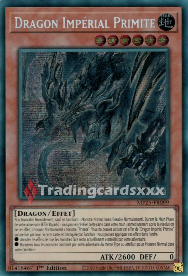 Yu-Gi-Oh! Dragon Impérial Primite carte