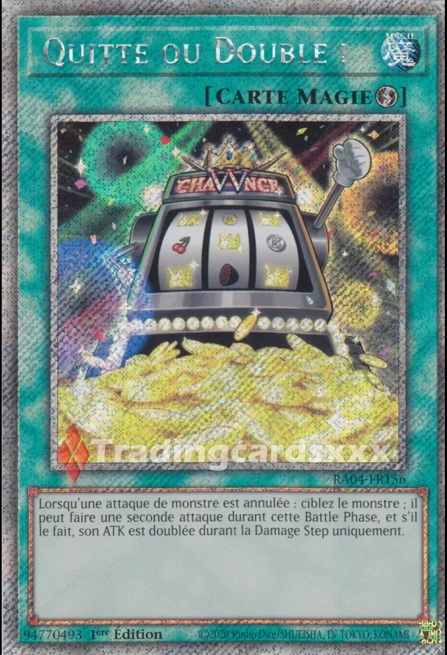 Yu-Gi-Oh! Quitte ou Double RA04-FR156 carte à l'unité