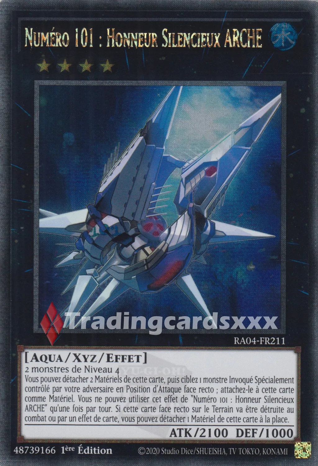 Yu-Gi-Oh! Numéro 101 Honneur Silencieux RA04-FR211 Carte