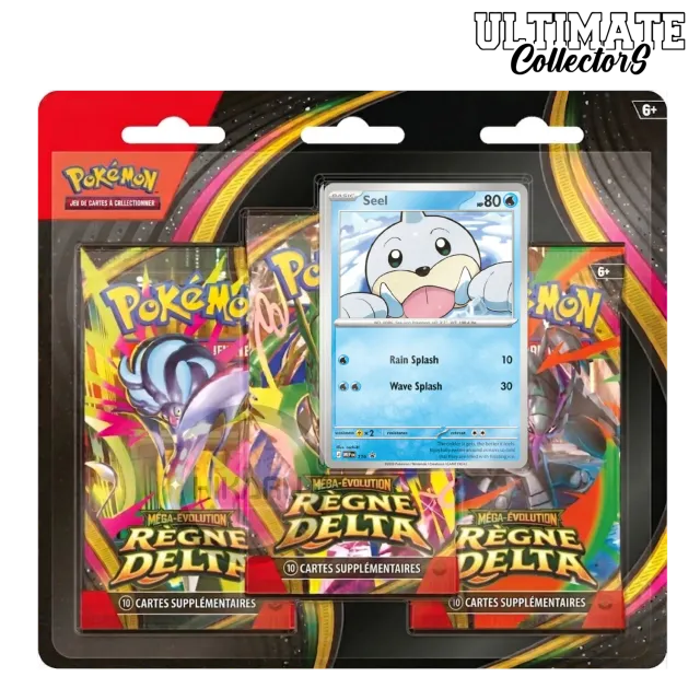 Pokémon Règne Delta ME06 tripack 3 boosters FR + promo