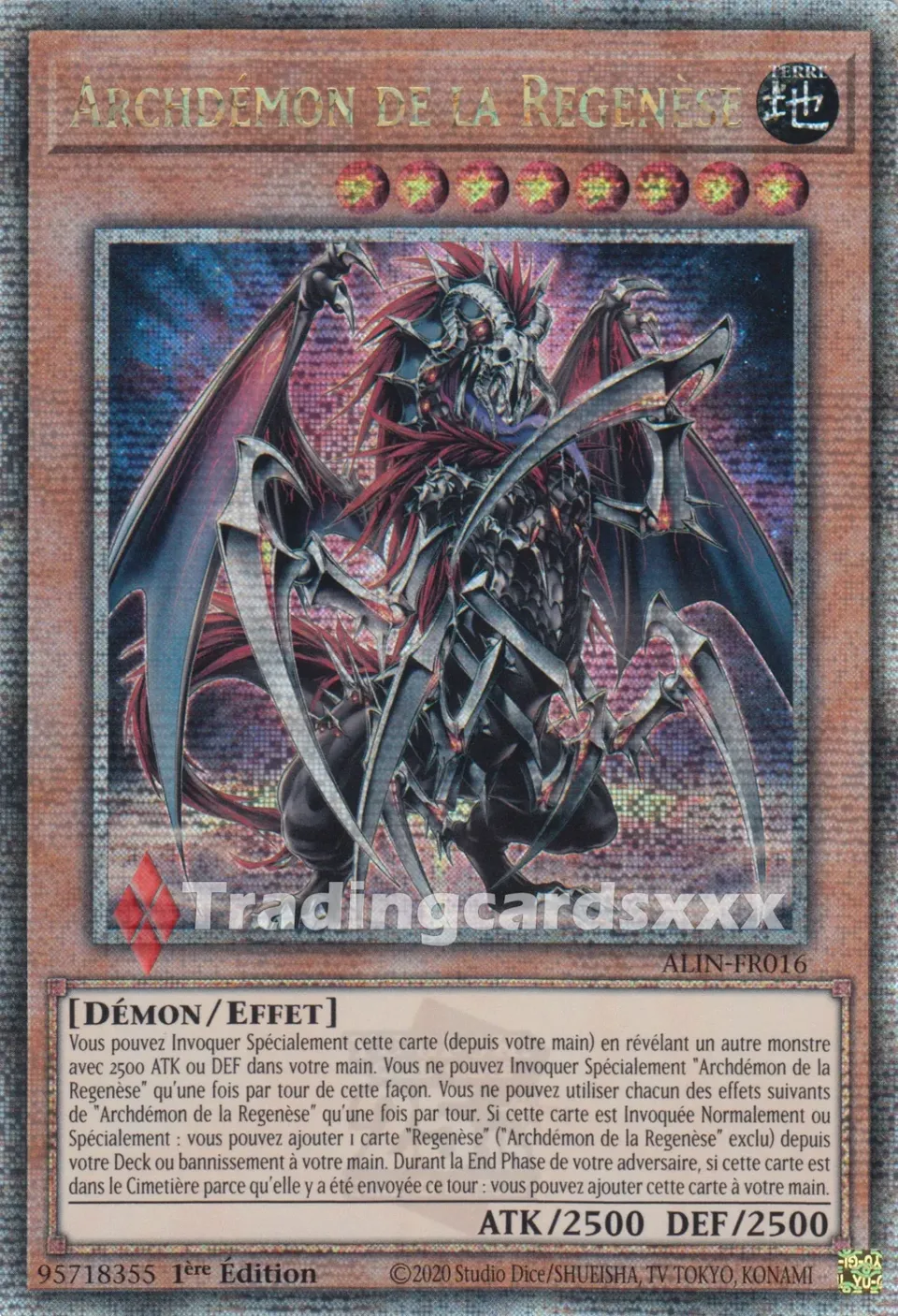 Yu-Gi-Oh! Archdémon de la Regenèse ALIN-FR016 carte 1ère édition