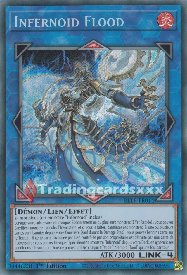 Yu-Gi-Oh! Vengeance du Terminal Infernoid Flood BLTR-FR014 carte Secret Rare