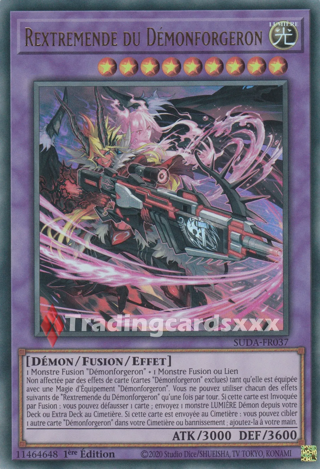 Yu-Gi-Oh! Rextremende du Démonforgeron SUDA-FR037 carte 1ère édition