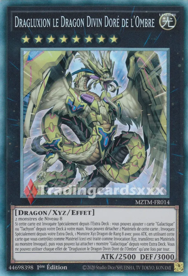 Yu-Gi-Oh! Dragluxion Dragon Divin MZTM-FR014 carte 1ère édition