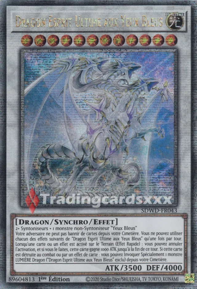 Yu-Gi-Oh! Dragon Esprit Ultime aux Yeux Bleus carte