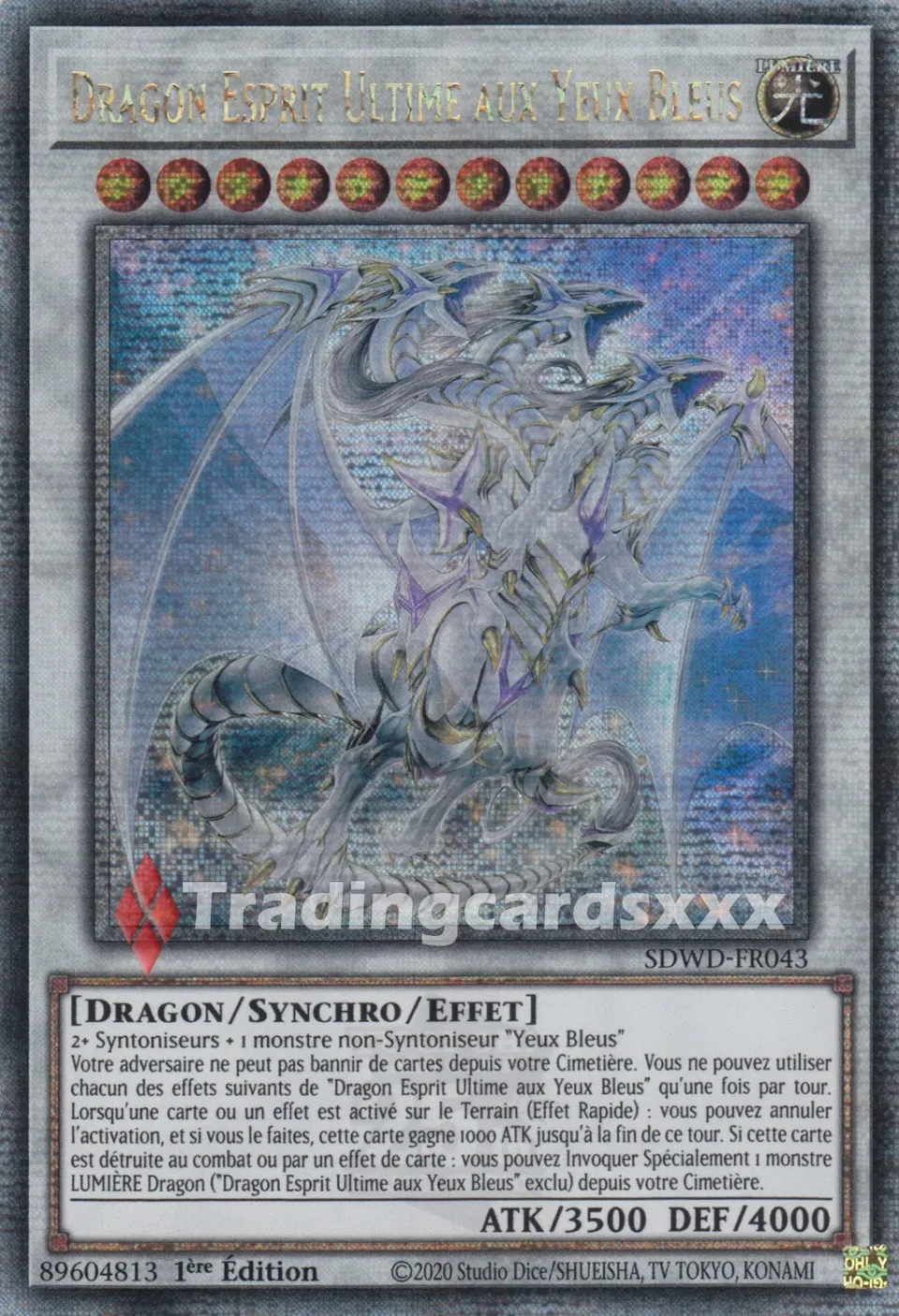 Yu-Gi-Oh! Dragon Esprit Ultime aux Yeux Bleus carte