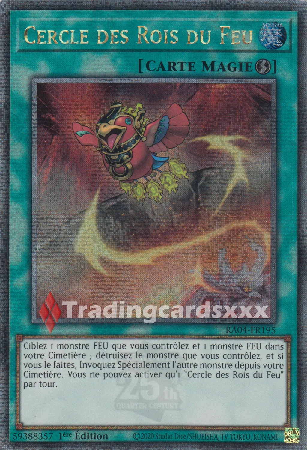 Yu-Gi-Oh! Ruée du Quart de Siècle RA04-FR195 Cercle des Rois carte à l'unité