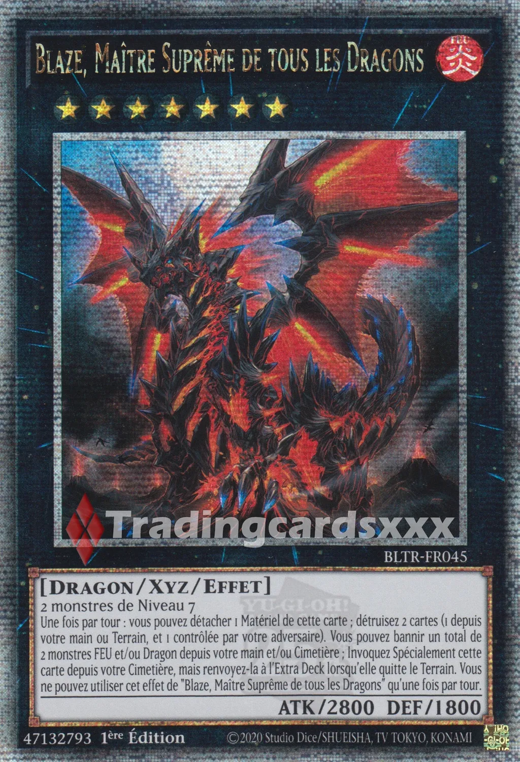 Yu-Gi-Oh! Blaze Maître Suprême de tous les Dragons carte 1ère édition