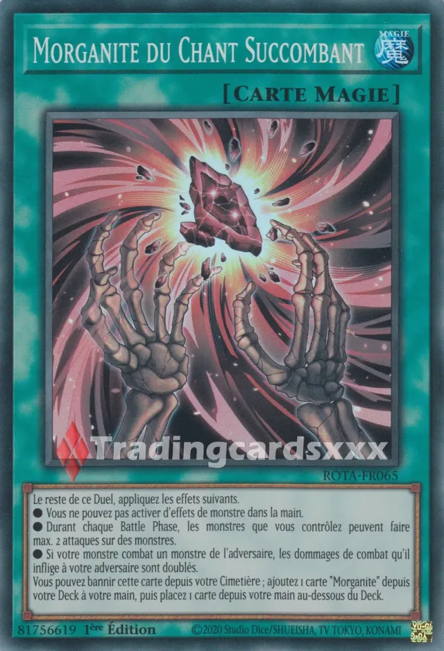 Yu-Gi-Oh! Morganite du Chant Succombant ROTA-FR065 carte SR 1ère édition