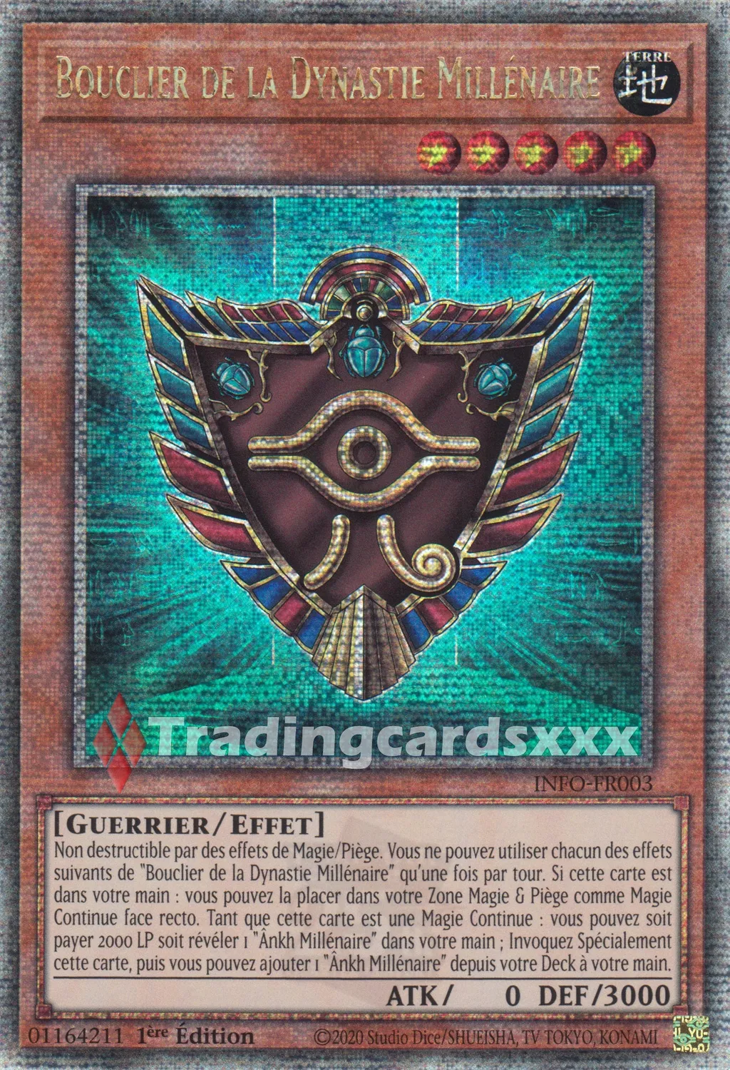 Yu-Gi-Oh! Bouclier de la Dynastie Millénaire carte 1ère édition