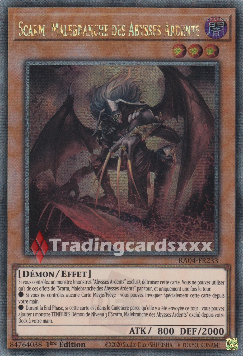 Yu-Gi-Oh! RA04 Scarm, Malebranche des Abysses Ardents RA04-FR233 carte