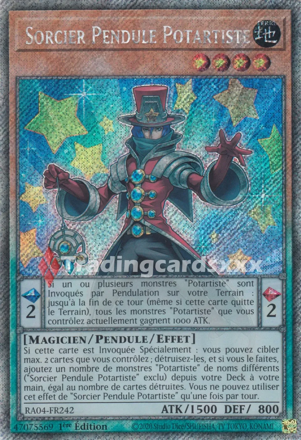 Yu-Gi-Oh! RA04 Sorcier Pendule Potartiste RA04-FR242 Carte