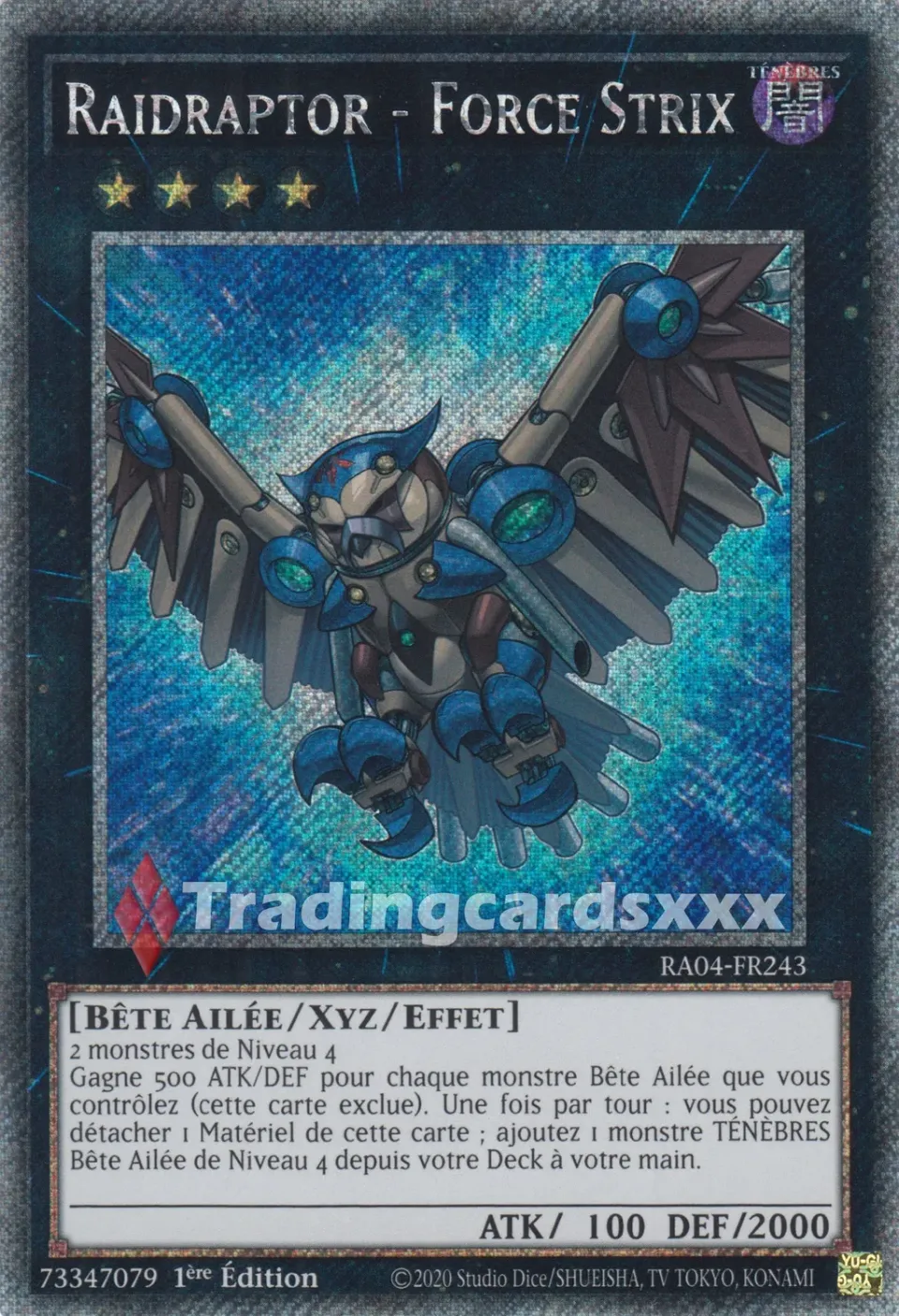 Yu-Gi-Oh! Raidraptor Force Strix RA04-FR243 carte 1ère édition
