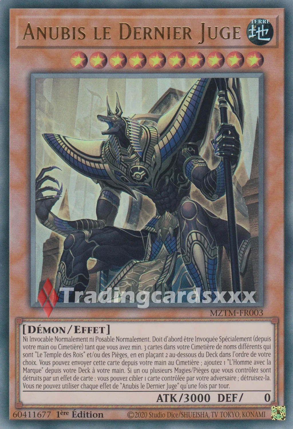 Yu-Gi-Oh! Labyrinthe Maître Anubis le Dernier Juge MZTM-FR003 carte